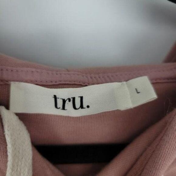 Tru Project Sustainable 100% Cotton Pink Hoodie Jogger Pants Set Size Large - Picture 9 of 10